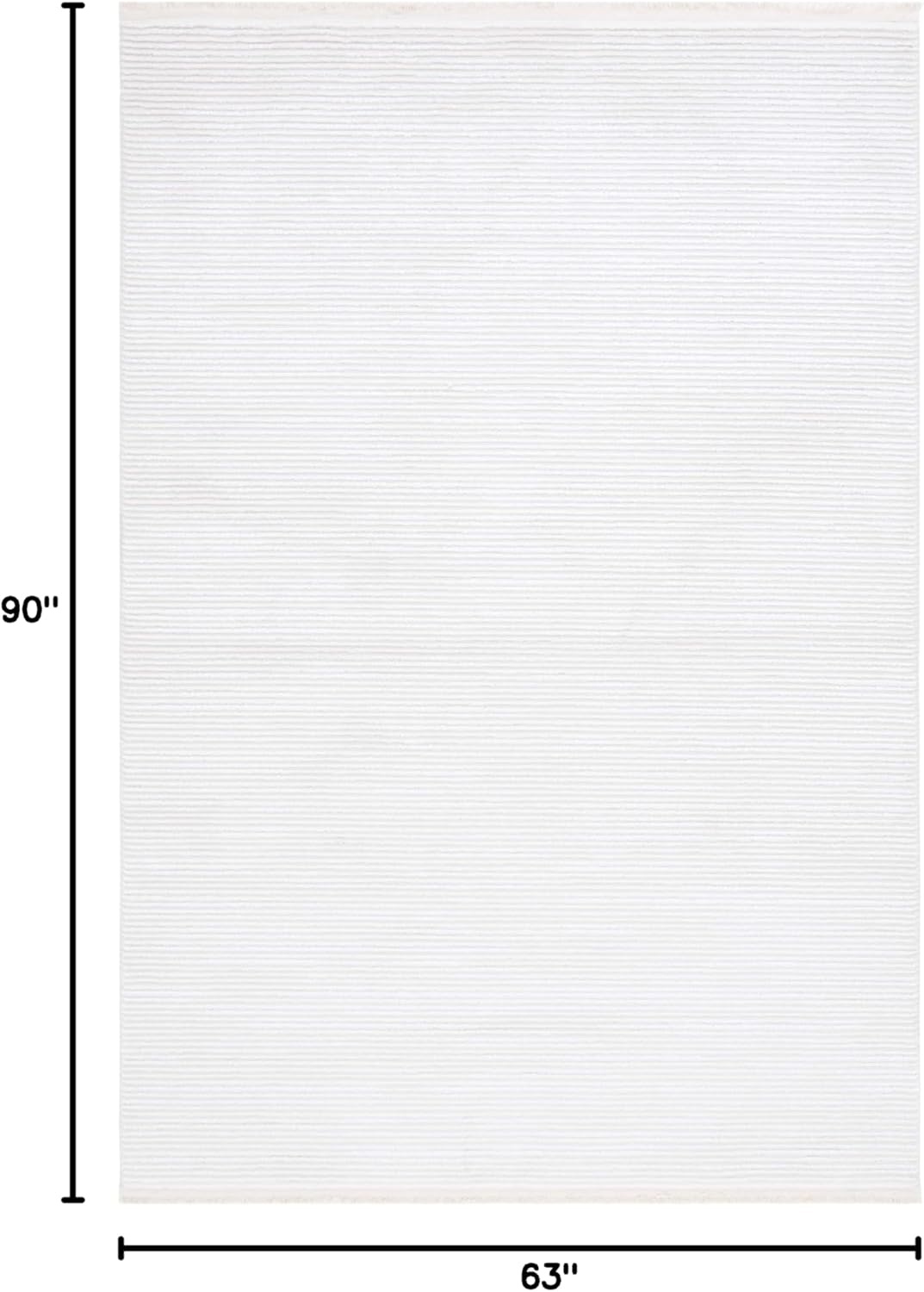 image:imageSAFAVIEH Area Rug 8x10 Whisper Collection Large Ivory amp Ivory Stripe Design NonShedding amp Easy Cleaning Ideal for Living Room Bedroom Office Dining Space WHS565AIvory