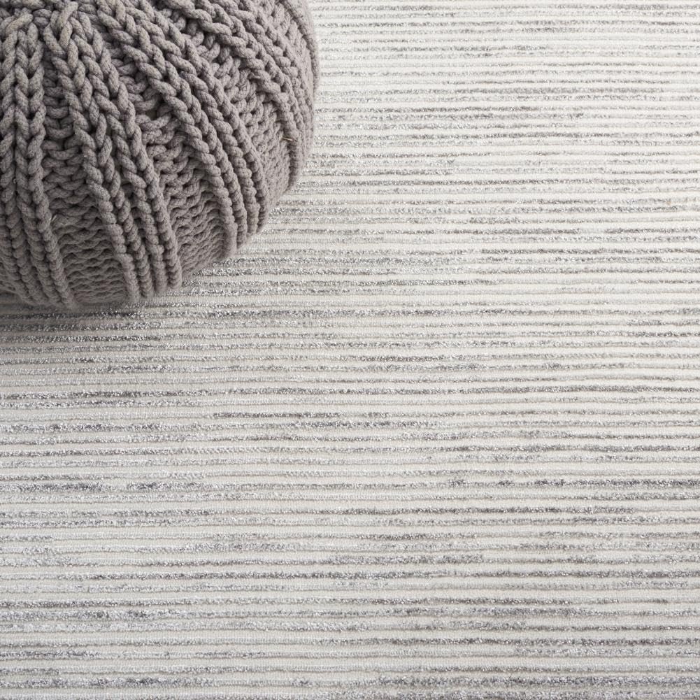 image:imageSAFAVIEH Area Rug 8x10 Whisper Collection Large Ivory amp Ivory Stripe Design NonShedding amp Easy Cleaning Ideal for Living Room Bedroom Office Dining Space WHS565ALight GreyIvory