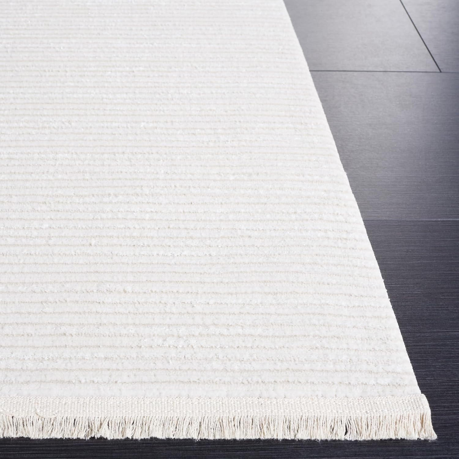 image:imageSAFAVIEH Area Rug 8x10 Whisper Collection Large Ivory amp Ivory Stripe Design NonShedding amp Easy Cleaning Ideal for Living Room Bedroom Office Dining Space WHS565AIvory