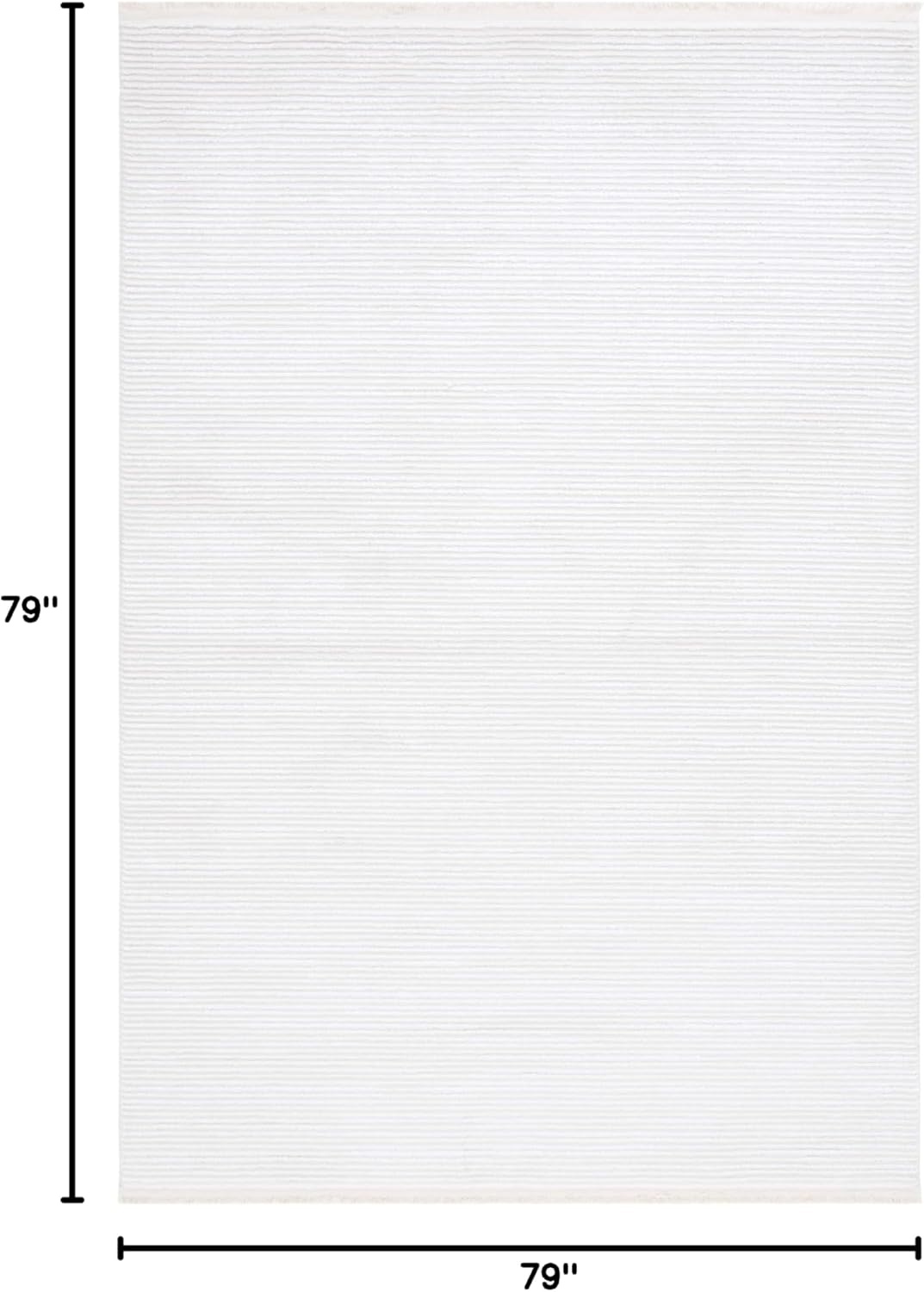 image:imageSAFAVIEH Area Rug 8x10 Whisper Collection Large Ivory amp Ivory Stripe Design NonShedding amp Easy Cleaning Ideal for Living Room Bedroom Office Dining Space WHS565AIvory