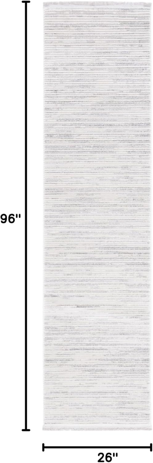 image:imageSAFAVIEH Area Rug 8x10 Whisper Collection Large Ivory amp Ivory Stripe Design NonShedding amp Easy Cleaning Ideal for Living Room Bedroom Office Dining Space WHS565ALight GreyIvory