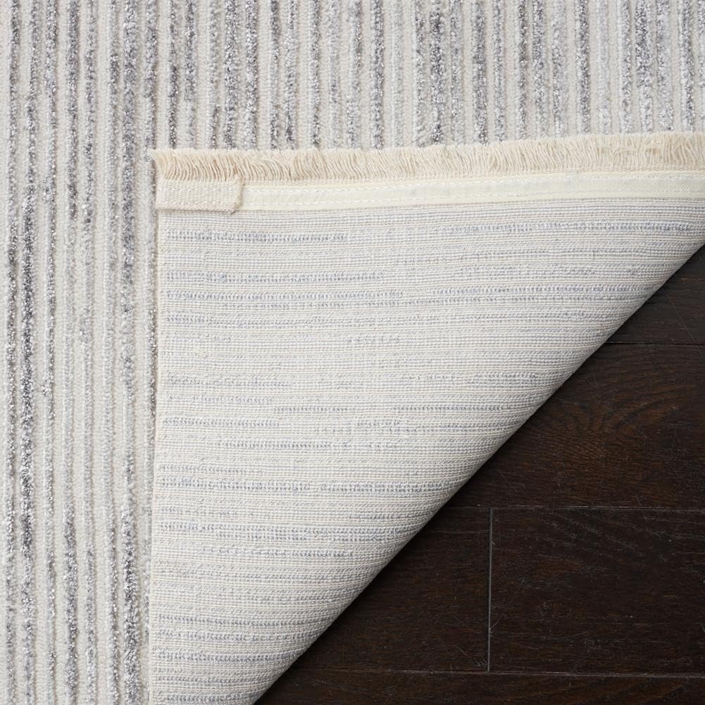 image:imageSAFAVIEH Area Rug 8x10 Whisper Collection Large Ivory amp Ivory Stripe Design NonShedding amp Easy Cleaning Ideal for Living Room Bedroom Office Dining Space WHS565ALight GreyIvory