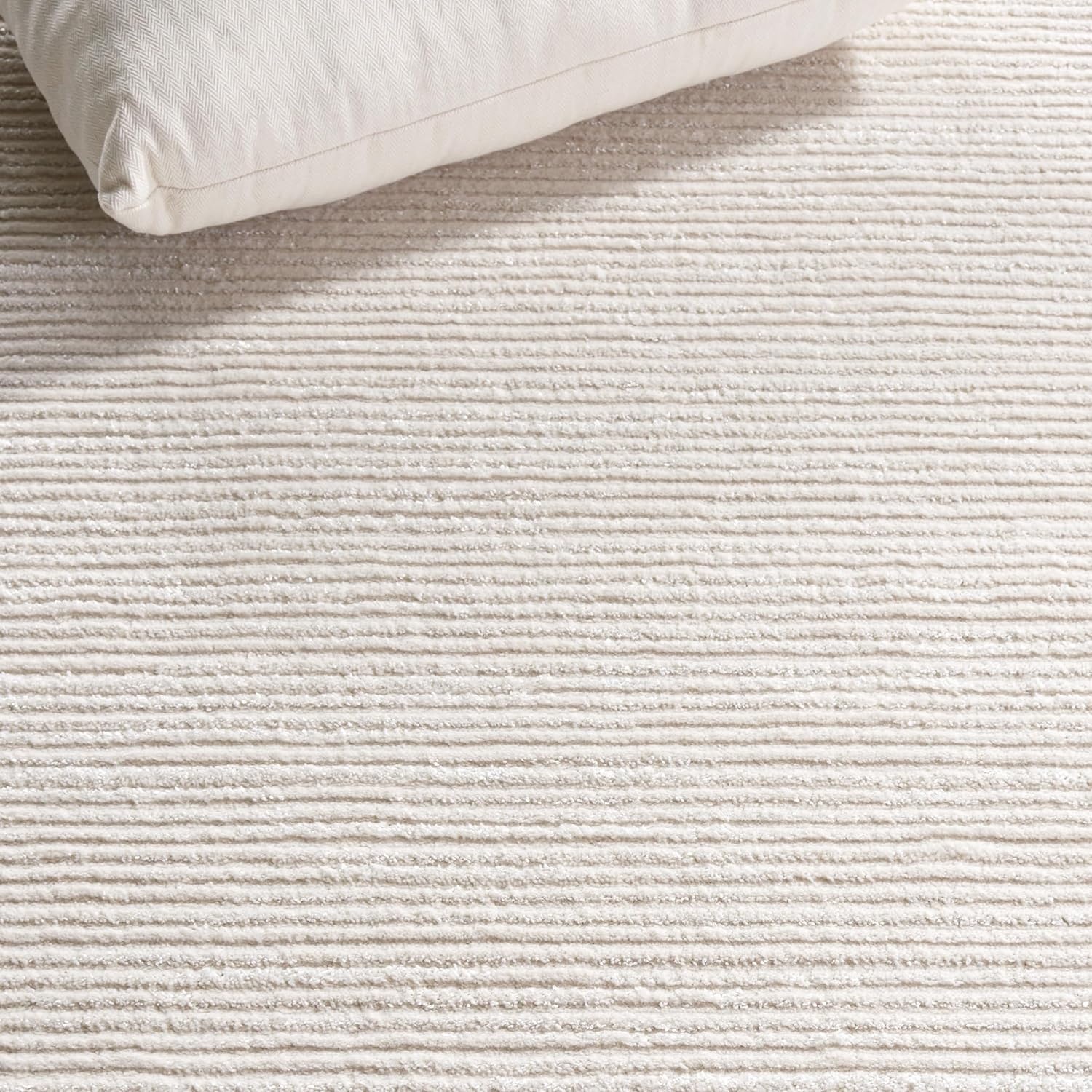 image:imageSAFAVIEH Area Rug 8x10 Whisper Collection Large Ivory amp Ivory Stripe Design NonShedding amp Easy Cleaning Ideal for Living Room Bedroom Office Dining Space WHS565AIvory