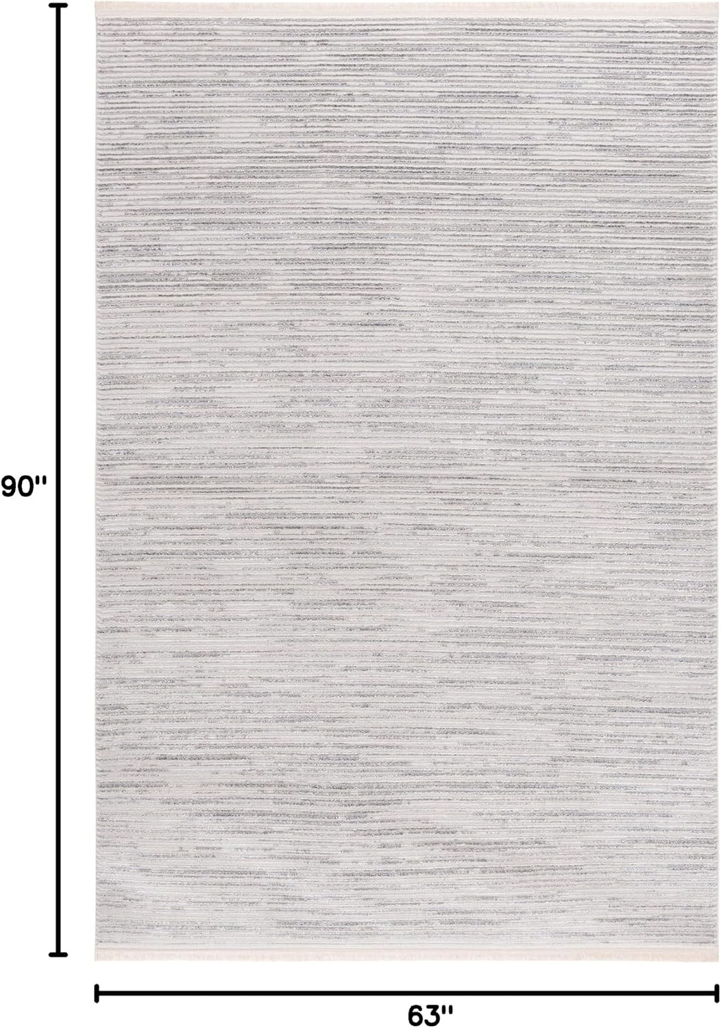 image:imageSAFAVIEH Area Rug 8x10 Whisper Collection Large Ivory amp Ivory Stripe Design NonShedding amp Easy Cleaning Ideal for Living Room Bedroom Office Dining Space WHS565ALight GreyIvory