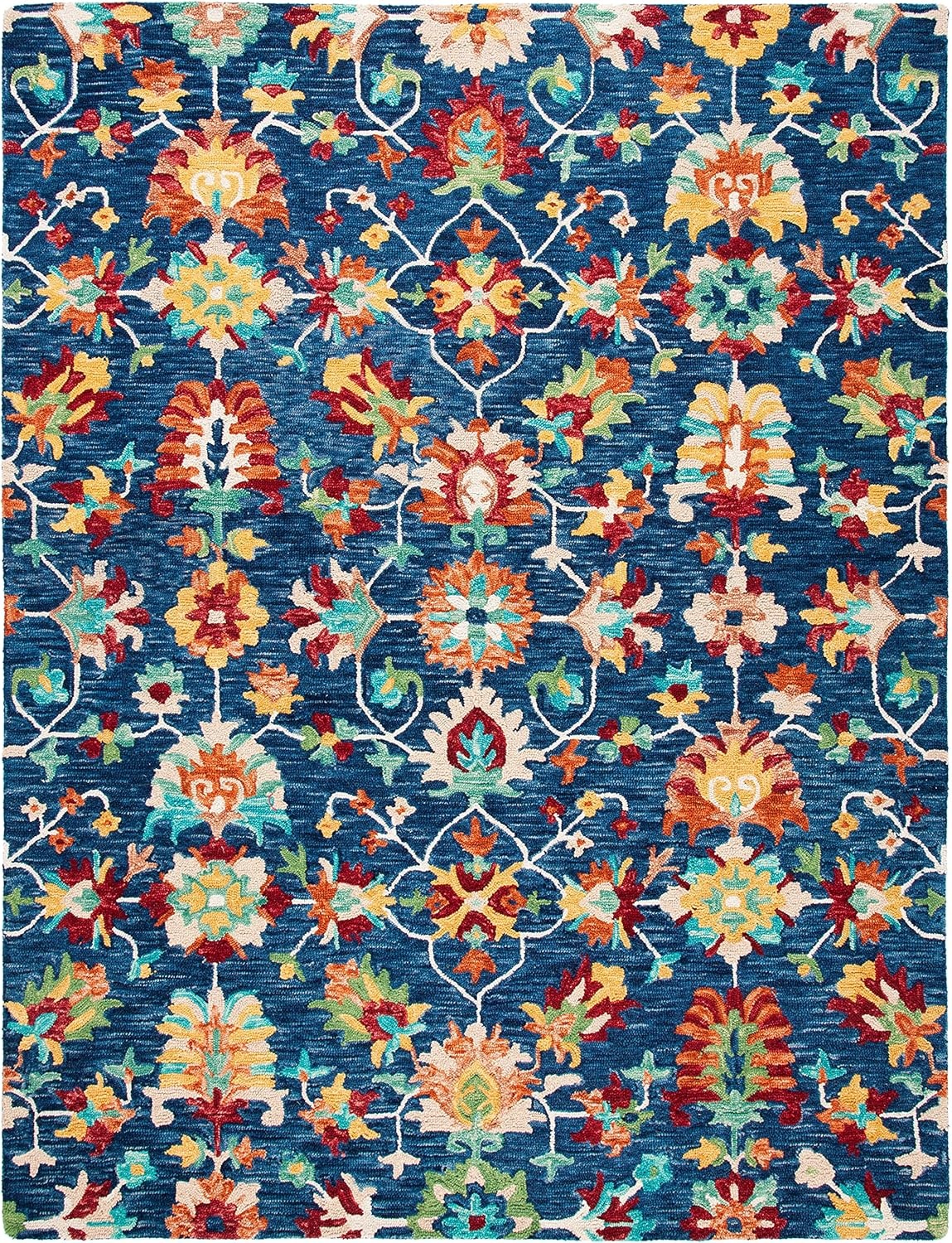 image:imageSAFAVIEH Aspen Collection 8 x 10 NavyRed APN510N Handmade Boho Wool Area RugNavyRed