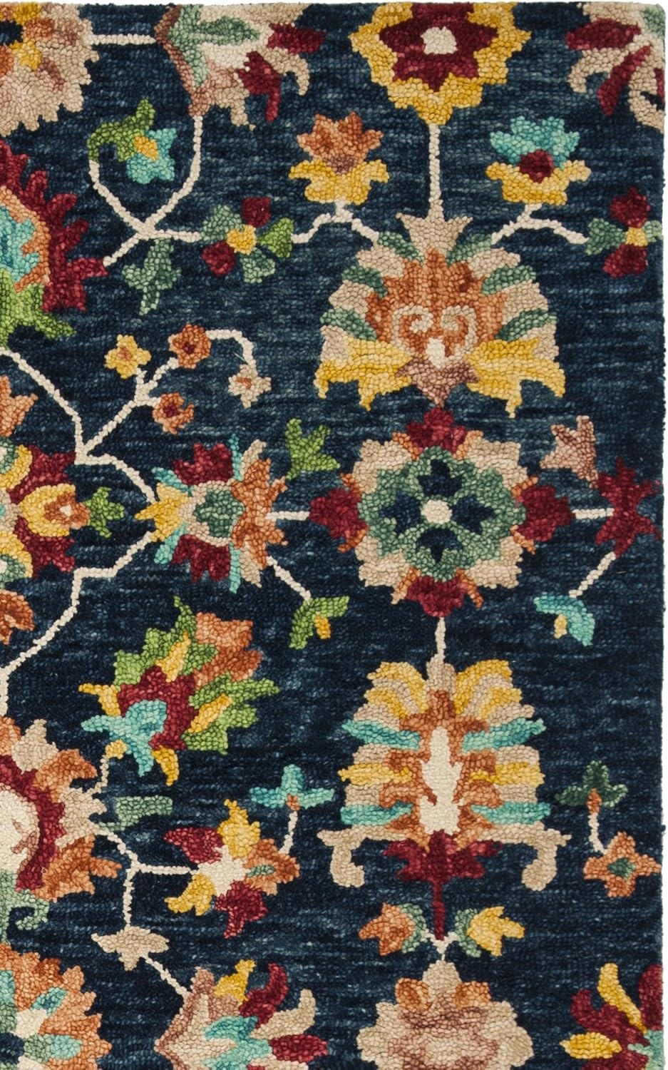 image:imageSAFAVIEH Aspen Collection 8 x 10 NavyRed APN510N Handmade Boho Wool Area RugNavyRed