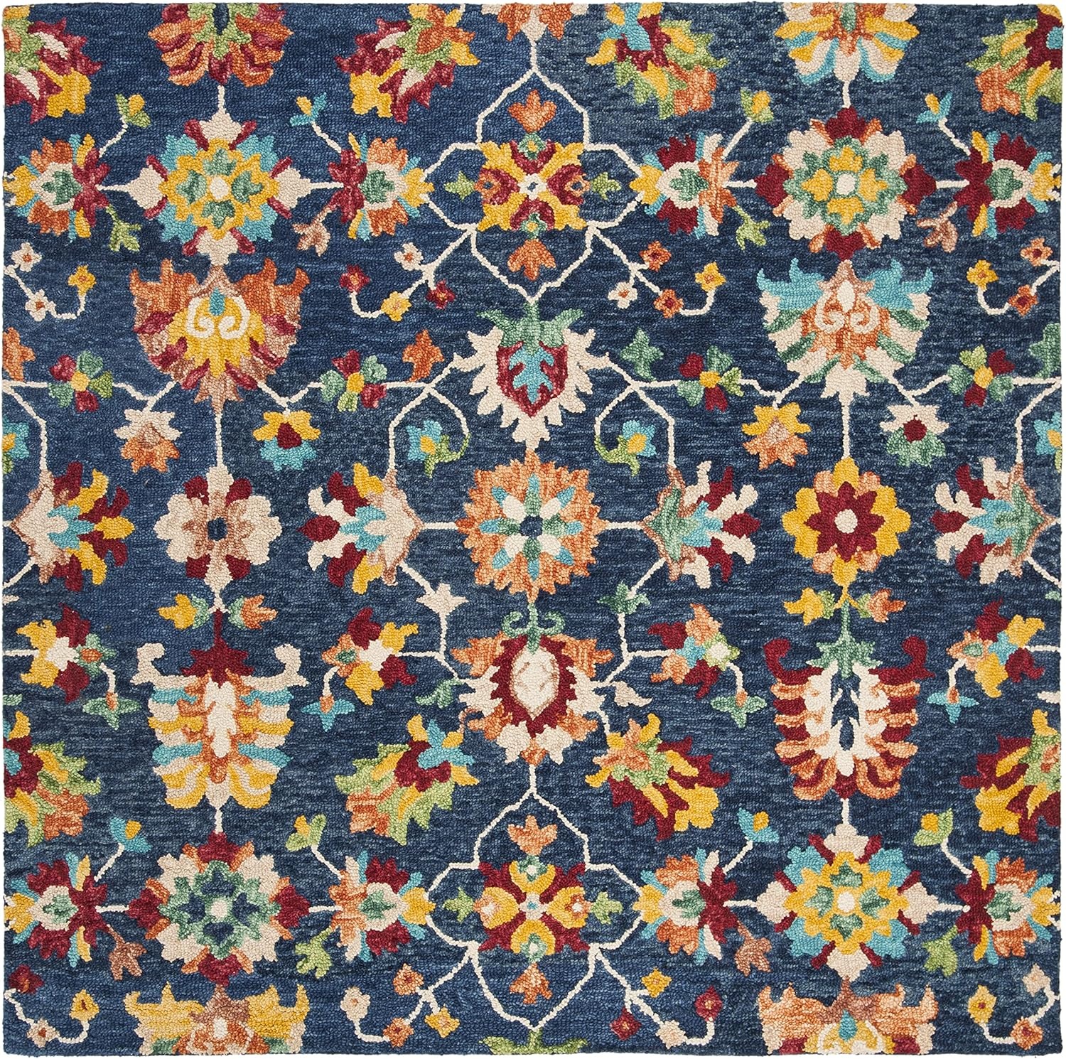 image:imageSAFAVIEH Aspen Collection 8 x 10 NavyRed APN510N Handmade Boho Wool Area RugNavyRed