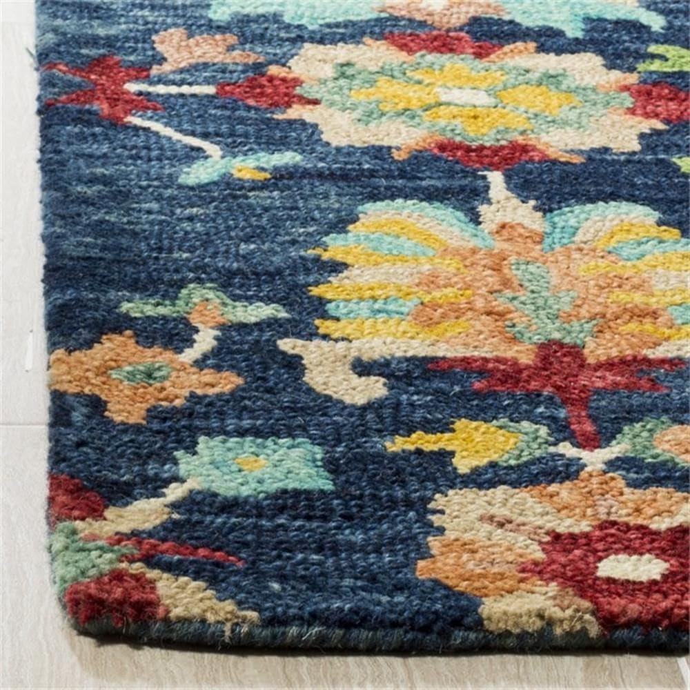 image:imageSAFAVIEH Aspen Collection 8 x 10 NavyRed APN510N Handmade Boho Wool Area RugNavyRed
