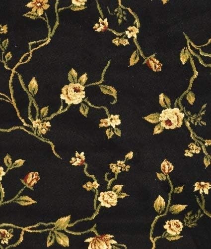 image:imageSAFAVIEH Lyndhurst Collection Area Rug 8 Round Black Traditional Floral Design NonShedding amp Easy Care Ideal for High Traffic Areas in Living Room Bedroom LNH220ABlack