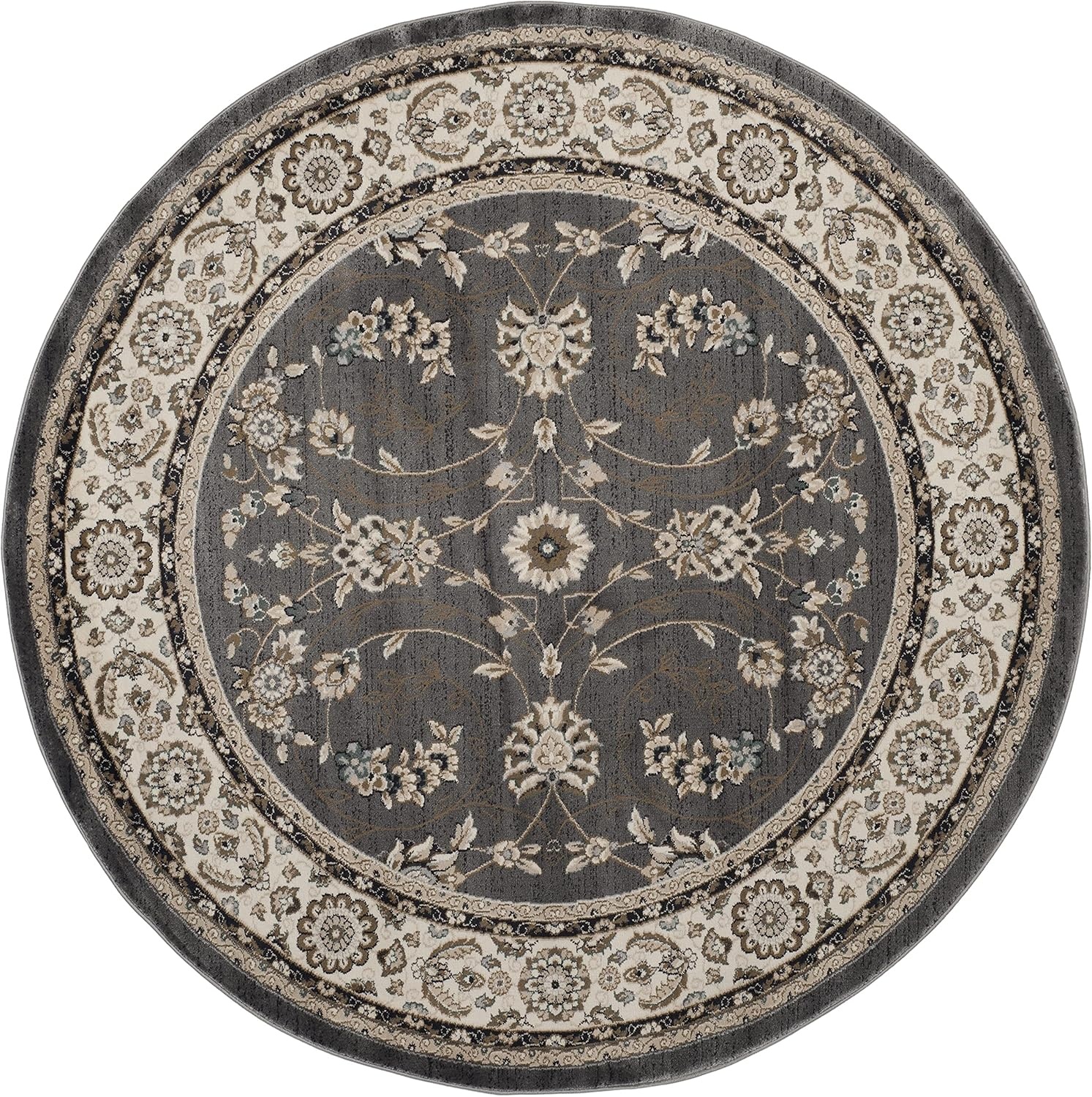 image:imageSAFAVIEH Lyndhurst Collection Area Rug 8 x 10 Anthracite amp Cream Traditional Oriental Design NonShedding amp Easy Care Ideal for High Traffic Areas in Living Room Bedroom LNH340DGreyCream