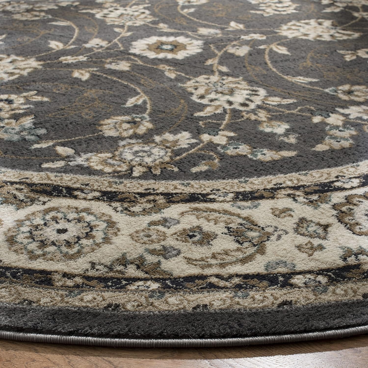 image:imageSAFAVIEH Lyndhurst Collection Area Rug 8 x 10 Anthracite amp Cream Traditional Oriental Design NonShedding amp Easy Care Ideal for High Traffic Areas in Living Room Bedroom LNH340DGreyCream