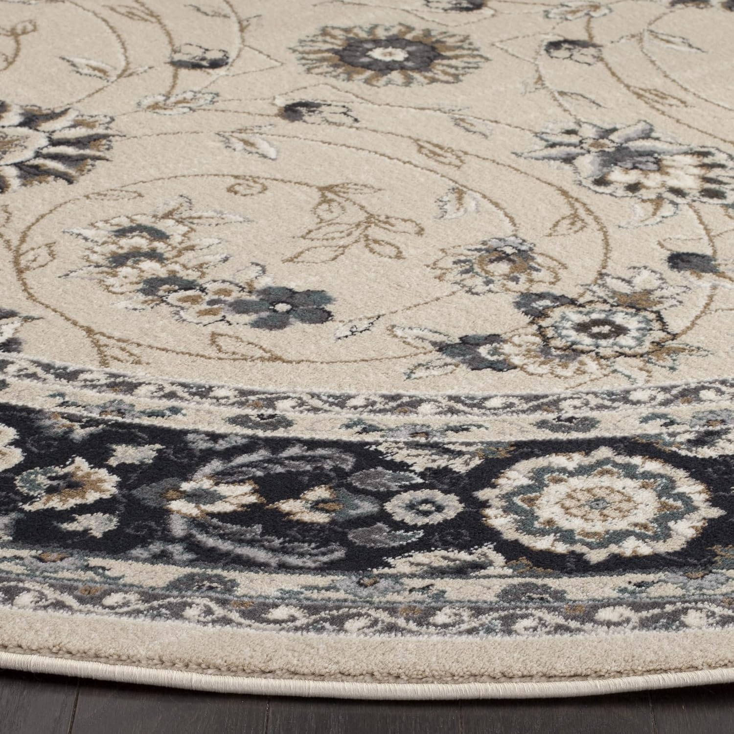 image:imageSAFAVIEH Lyndhurst Collection Area Rug 8 x 10 Anthracite amp Cream Traditional Oriental Design NonShedding amp Easy Care Ideal for High Traffic Areas in Living Room Bedroom LNH340DLight BeigeAnthracite