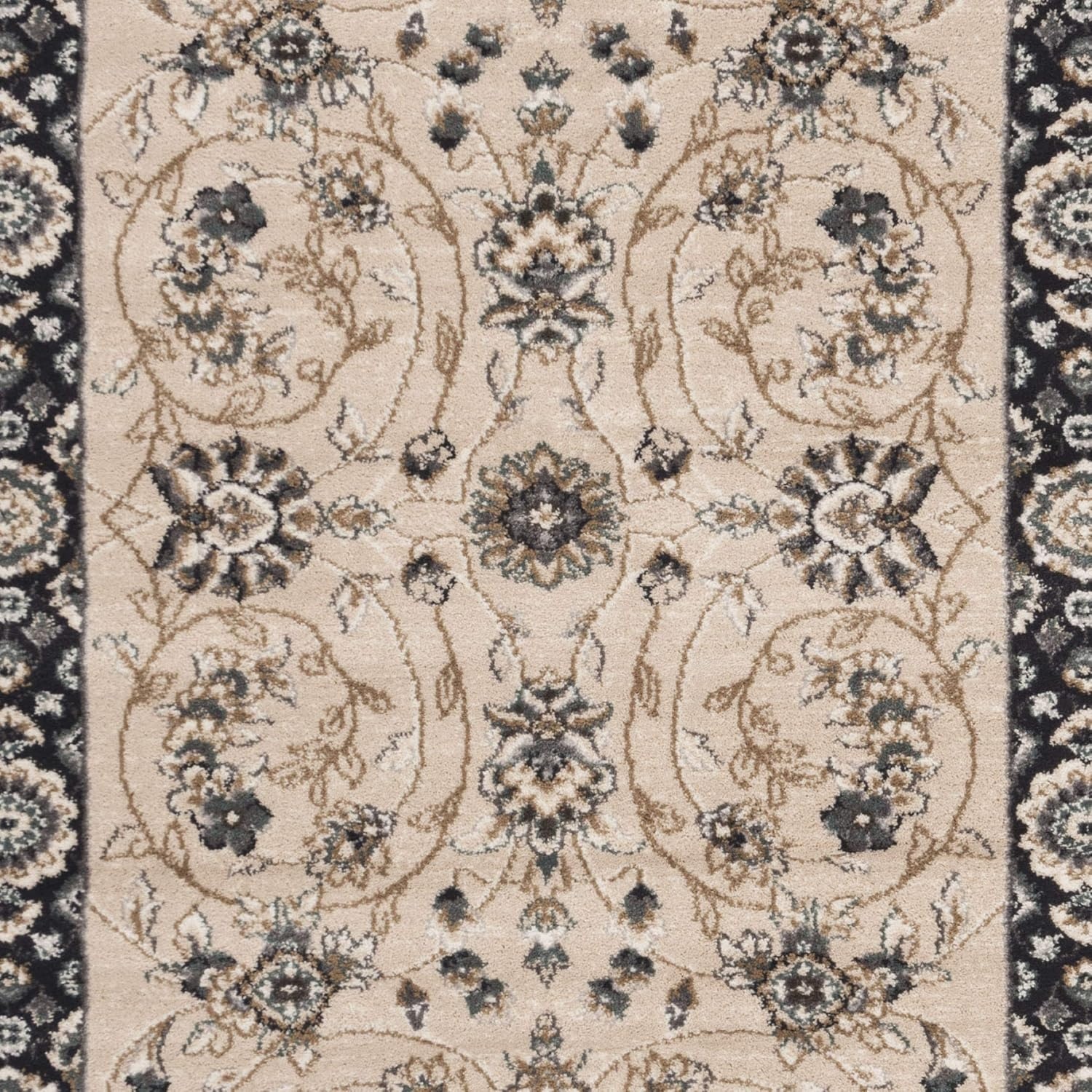 image:imageSAFAVIEH Lyndhurst Collection Area Rug 8 x 10 Anthracite amp Cream Traditional Oriental Design NonShedding amp Easy Care Ideal for High Traffic Areas in Living Room Bedroom LNH340DLight BeigeAnthracite