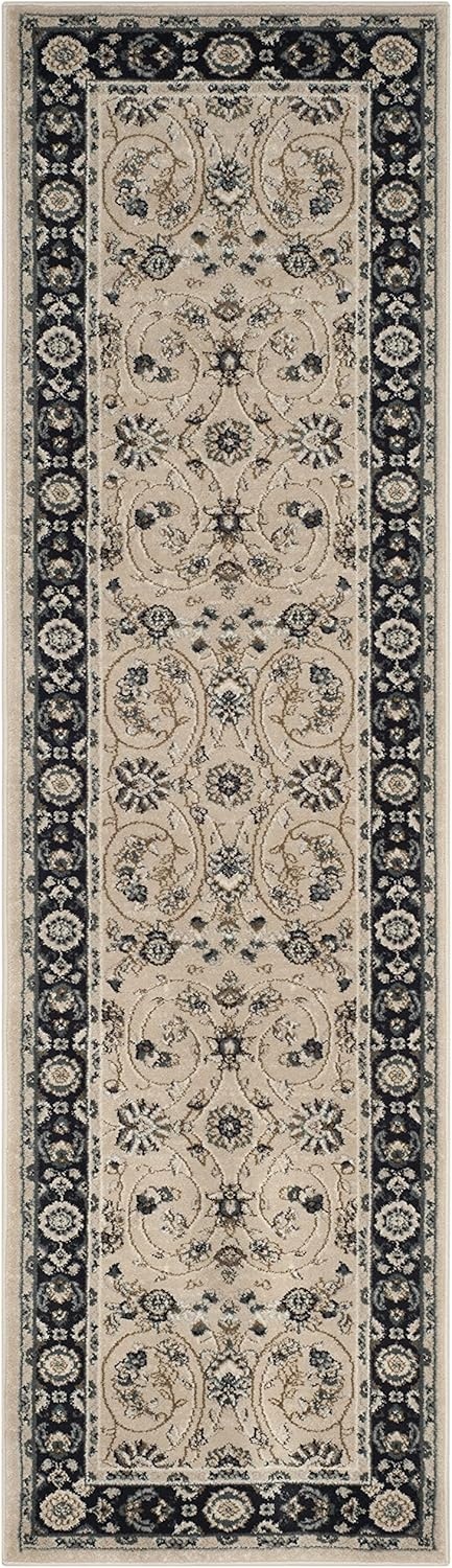 image:imageSAFAVIEH Lyndhurst Collection Area Rug 8 x 10 Anthracite amp Cream Traditional Oriental Design NonShedding amp Easy Care Ideal for High Traffic Areas in Living Room Bedroom LNH340DLight BeigeAnthracite