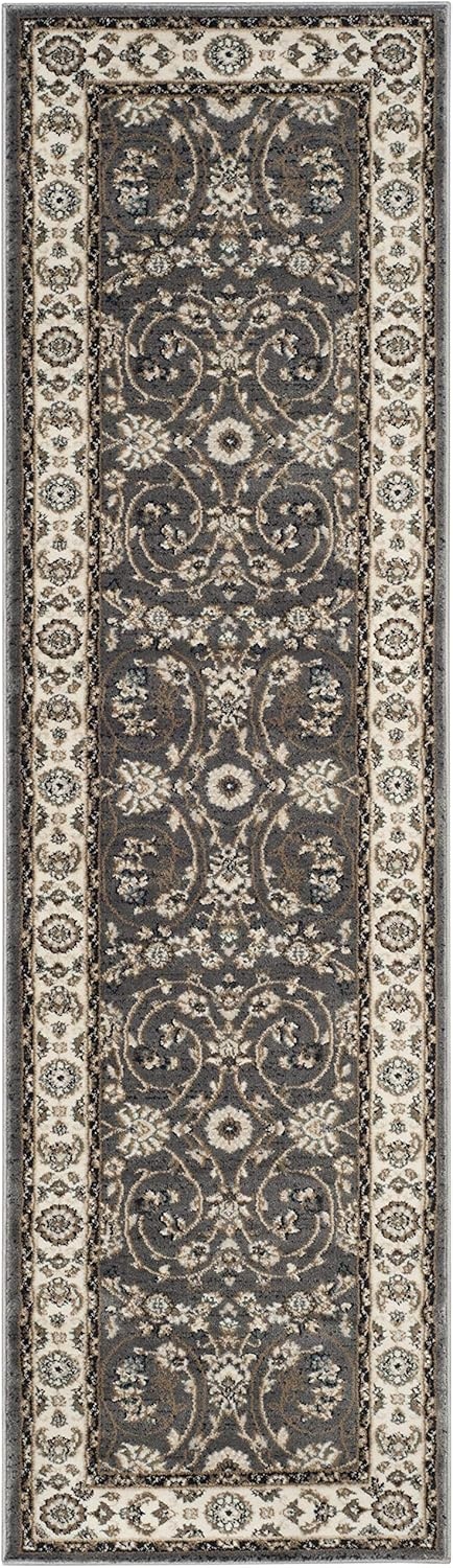 image:imageSAFAVIEH Lyndhurst Collection Area Rug 8 x 10 Anthracite amp Cream Traditional Oriental Design NonShedding amp Easy Care Ideal for High Traffic Areas in Living Room Bedroom LNH340DGreyCream