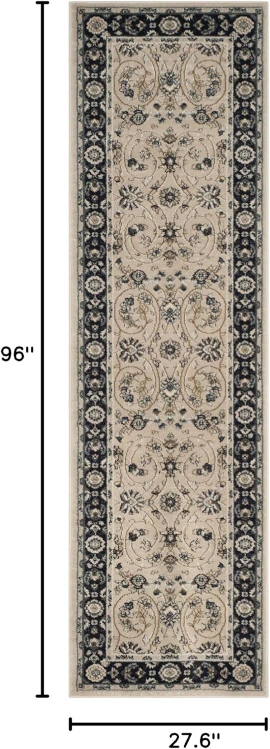 image:imageSAFAVIEH Lyndhurst Collection Area Rug 8 x 10 Anthracite amp Cream Traditional Oriental Design NonShedding amp Easy Care Ideal for High Traffic Areas in Living Room Bedroom LNH340DLight BeigeAnthracite