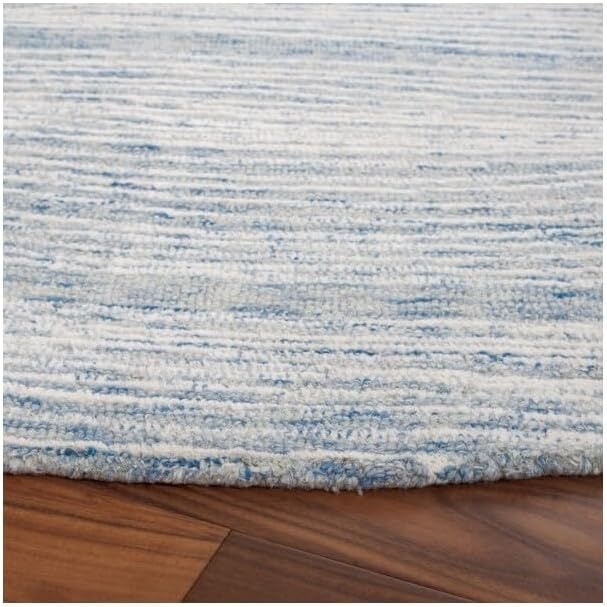 image:imageSAFAVIEH Metro Collection 8 x 10 NaturalIvory MET995A Handmade Premium Wool Living Room Dining Bedroom Area RugBlueIvory