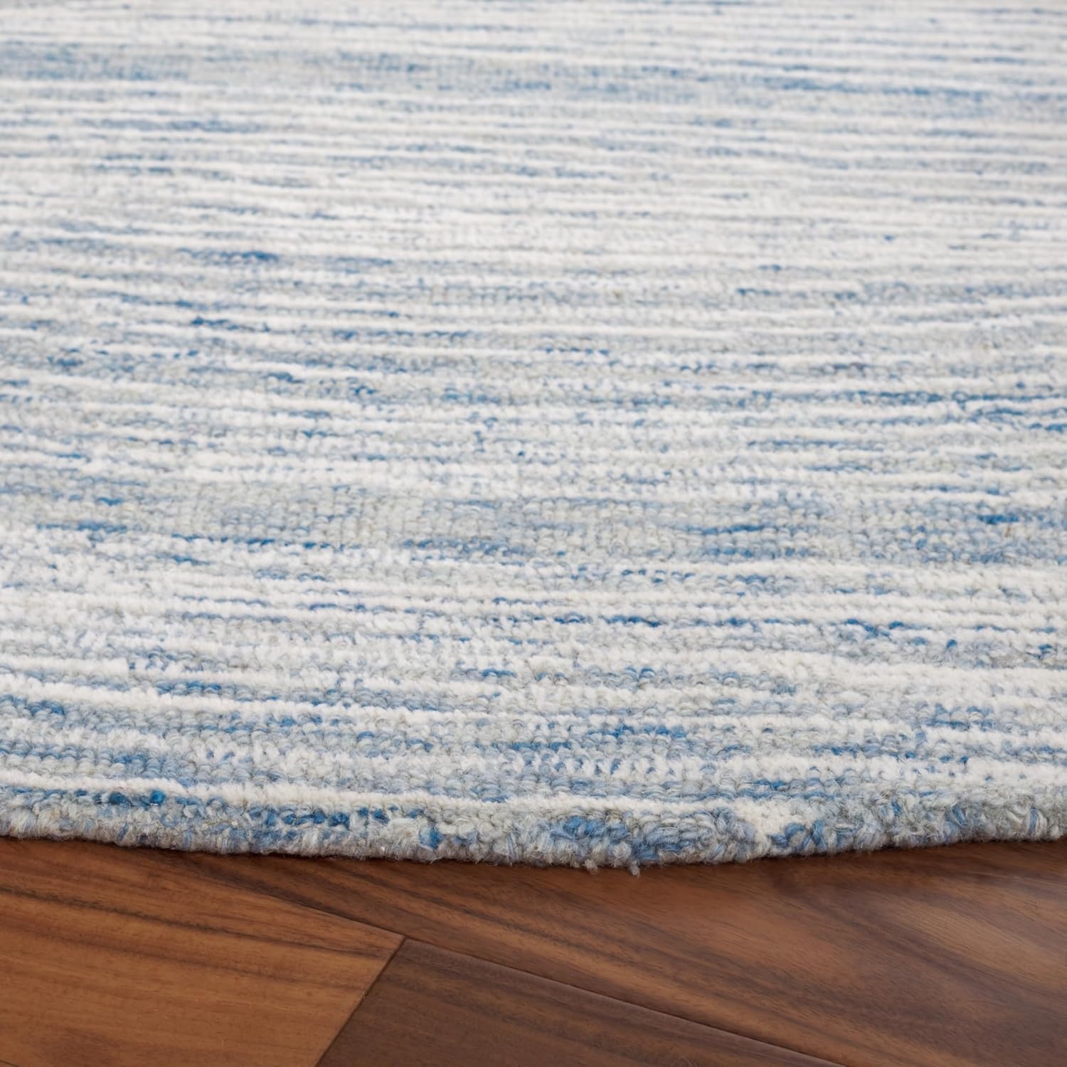 image:imageSAFAVIEH Metro Collection 8 x 10 NaturalIvory MET995A Handmade Premium Wool Living Room Dining Bedroom Area RugBlueIvory