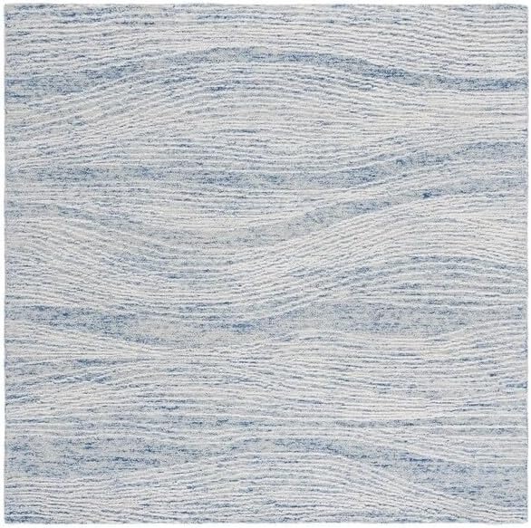 image:imageSAFAVIEH Metro Collection 8 x 10 NaturalIvory MET995A Handmade Premium Wool Living Room Dining Bedroom Area RugBlueIvory