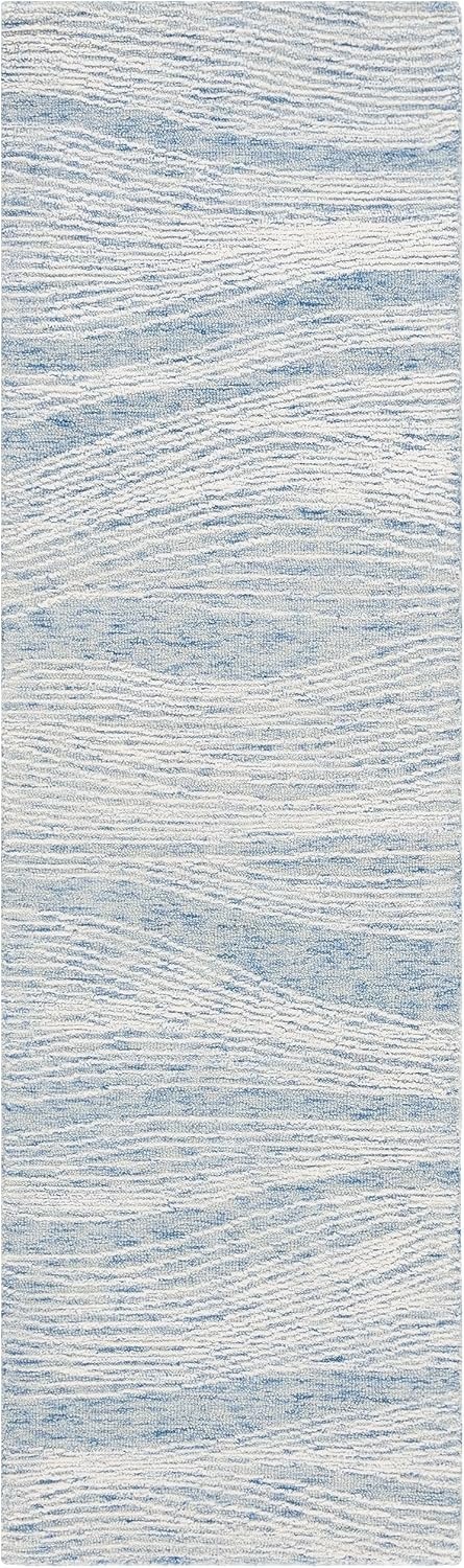 image:imageSAFAVIEH Metro Collection 8 x 10 NaturalIvory MET995A Handmade Premium Wool Living Room Dining Bedroom Area RugBlueIvory