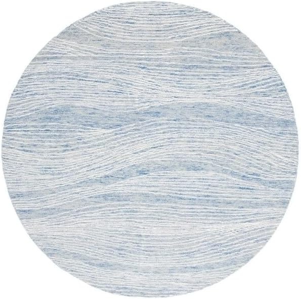 image:imageSAFAVIEH Metro Collection 8 x 10 NaturalIvory MET995A Handmade Premium Wool Living Room Dining Bedroom Area RugBlueIvory