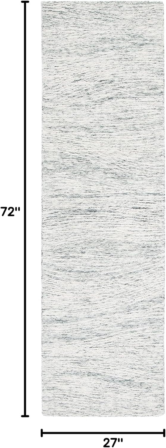 image:imageSAFAVIEH Metro Collection 8 x 10 NaturalIvory MET995A Handmade Premium Wool Living Room Dining Bedroom Area RugDark GreyIvory