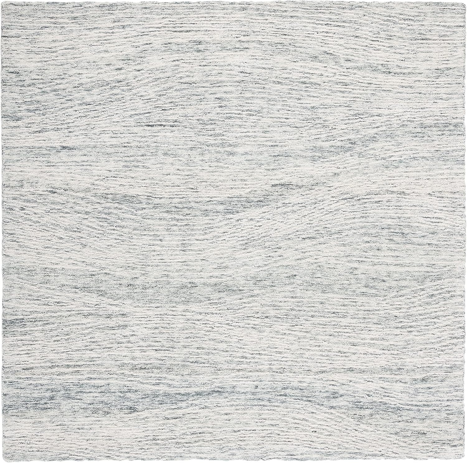 image:imageSAFAVIEH Metro Collection 8 x 10 NaturalIvory MET995A Handmade Premium Wool Living Room Dining Bedroom Area RugDark GreyIvory