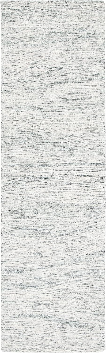 image:imageSAFAVIEH Metro Collection 8 x 10 NaturalIvory MET995A Handmade Premium Wool Living Room Dining Bedroom Area RugDark GreyIvory
