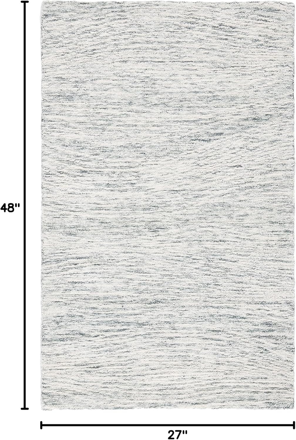 image:imageSAFAVIEH Metro Collection 8 x 10 NaturalIvory MET995A Handmade Premium Wool Living Room Dining Bedroom Area RugDark GreyIvory