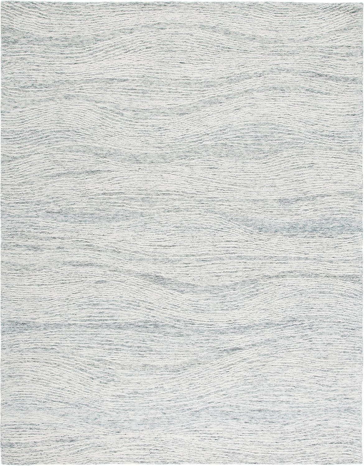 image:imageSAFAVIEH Metro Collection 8 x 10 NaturalIvory MET995A Handmade Premium Wool Living Room Dining Bedroom Area RugDark GreyIvory