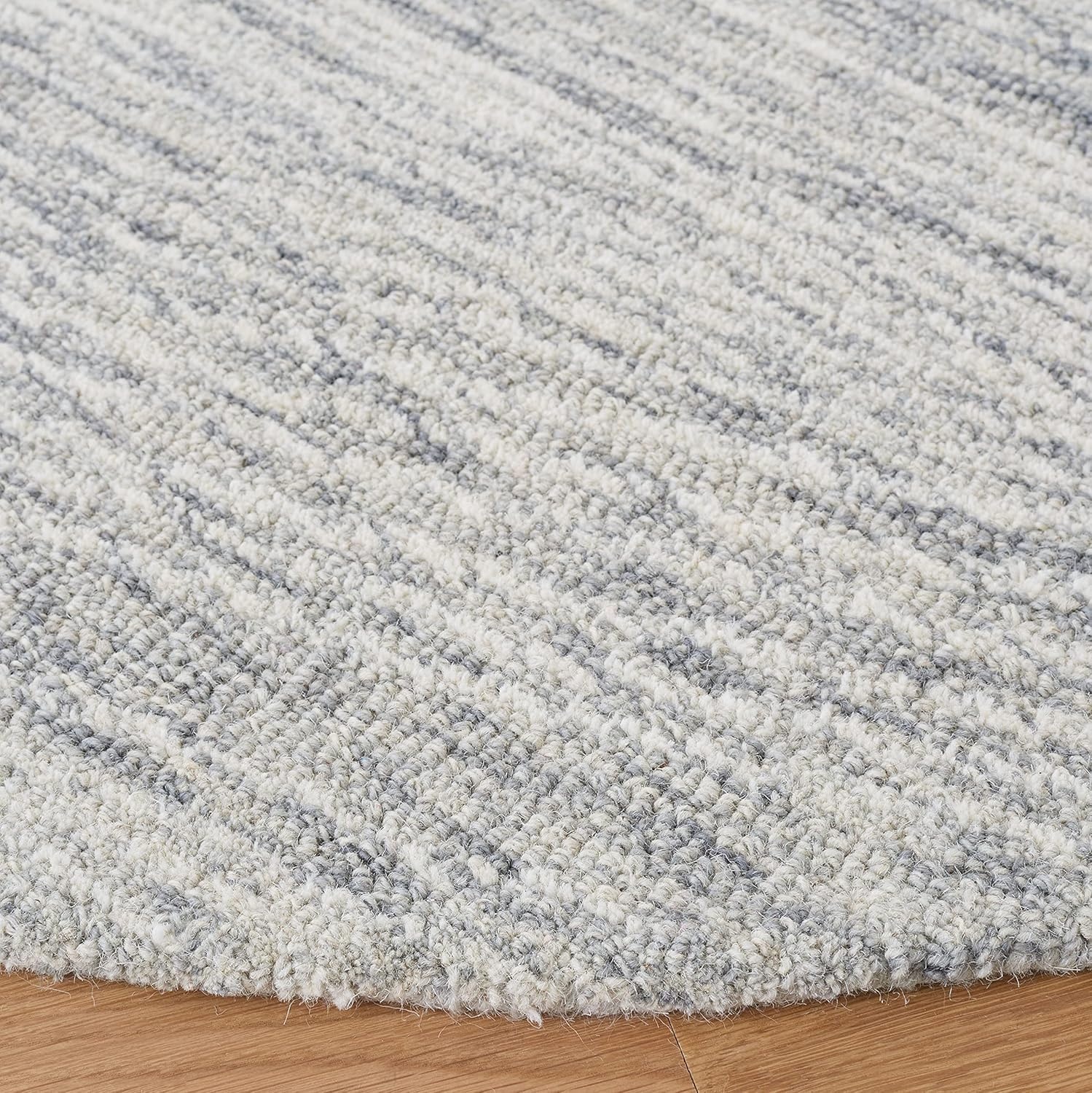 image:imageSAFAVIEH Metro Collection 8 x 10 NaturalIvory MET995A Handmade Premium Wool Living Room Dining Bedroom Area RugGreyIvory