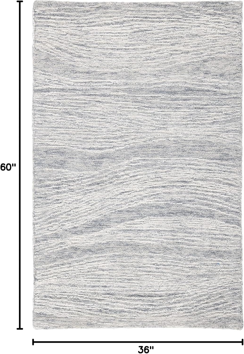 image:imageSAFAVIEH Metro Collection 8 x 10 NaturalIvory MET995A Handmade Premium Wool Living Room Dining Bedroom Area RugGreyIvory