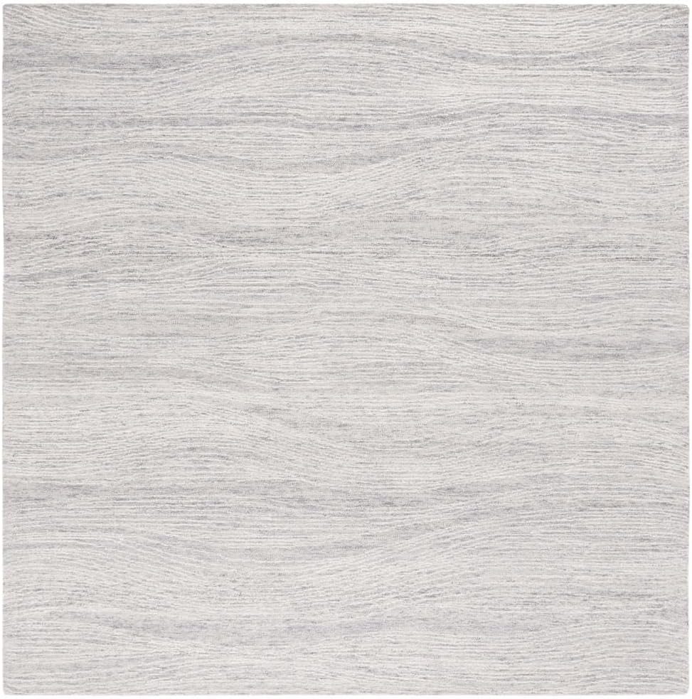 image:imageSAFAVIEH Metro Collection 8 x 10 NaturalIvory MET995A Handmade Premium Wool Living Room Dining Bedroom Area RugGreyIvory