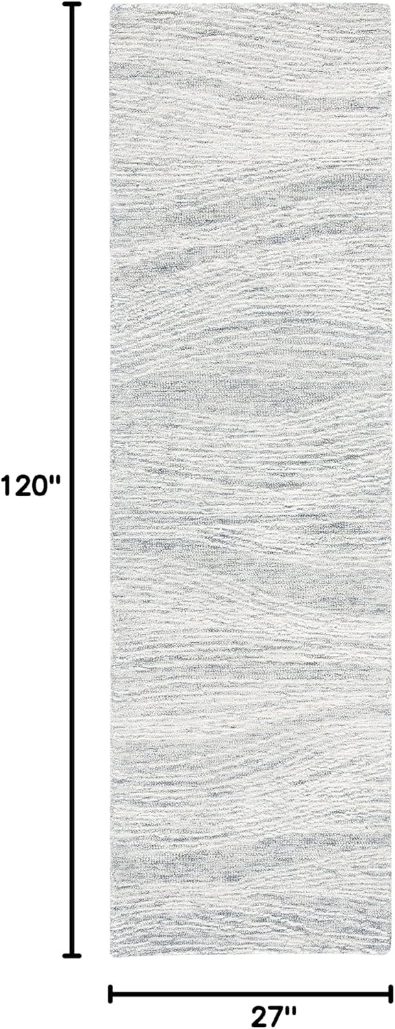 image:imageSAFAVIEH Metro Collection 8 x 10 NaturalIvory MET995A Handmade Premium Wool Living Room Dining Bedroom Area RugGreyIvory