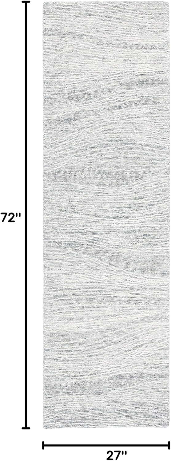 image:imageSAFAVIEH Metro Collection 8 x 10 NaturalIvory MET995A Handmade Premium Wool Living Room Dining Bedroom Area RugGreyIvory
