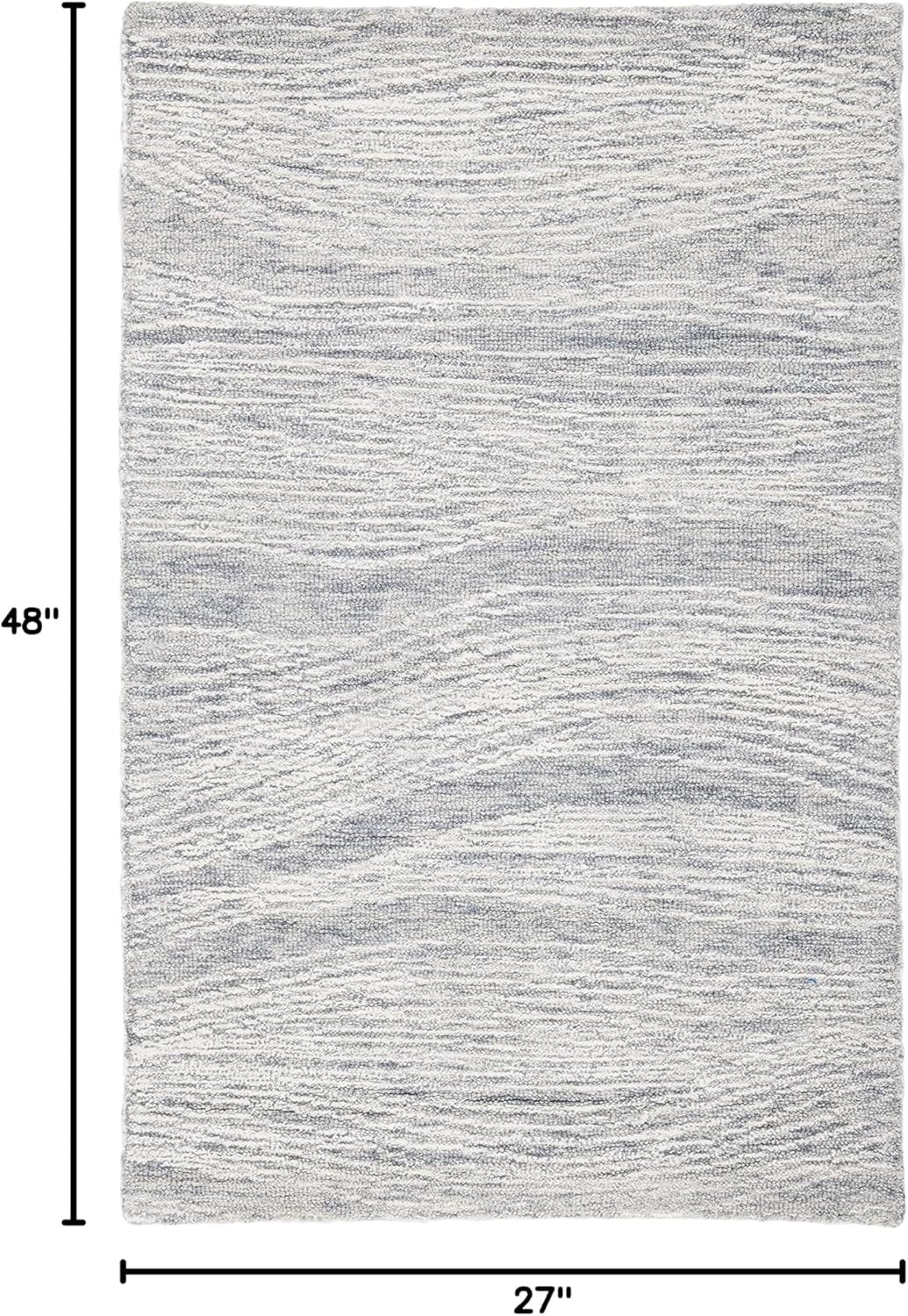 image:imageSAFAVIEH Metro Collection 8 x 10 NaturalIvory MET995A Handmade Premium Wool Living Room Dining Bedroom Area RugGreyIvory