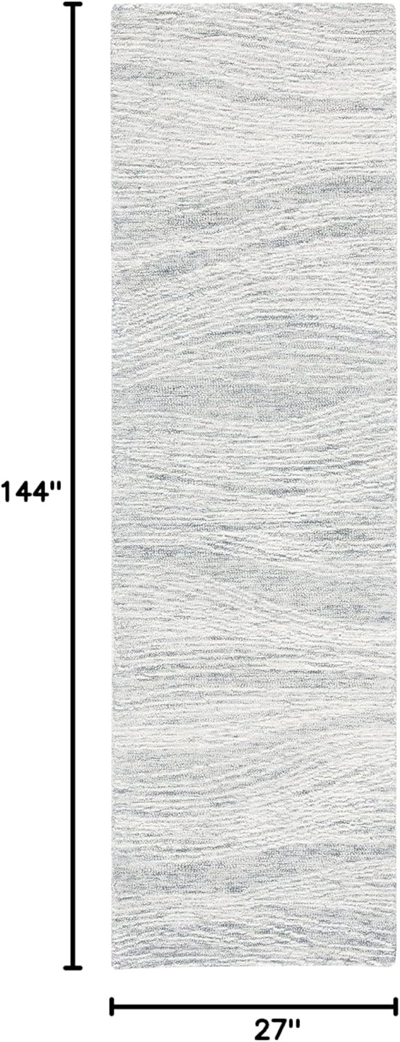 image:imageSAFAVIEH Metro Collection 8 x 10 NaturalIvory MET995A Handmade Premium Wool Living Room Dining Bedroom Area RugGreyIvory