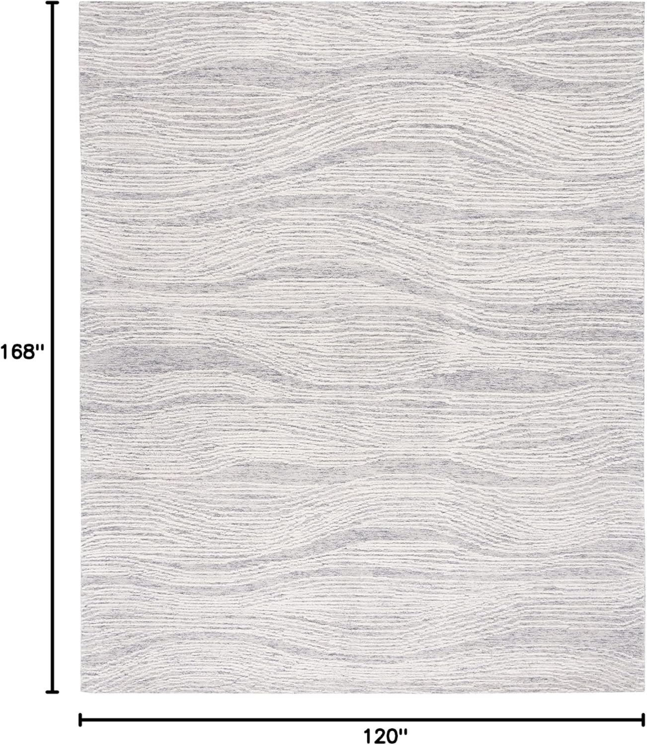 image:imageSAFAVIEH Metro Collection 8 x 10 NaturalIvory MET995A Handmade Premium Wool Living Room Dining Bedroom Area RugGreyIvory