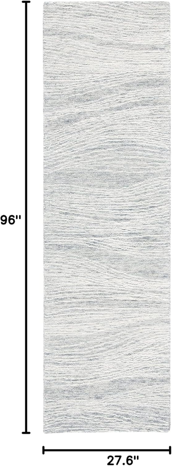 image:imageSAFAVIEH Metro Collection 8 x 10 NaturalIvory MET995A Handmade Premium Wool Living Room Dining Bedroom Area RugGreyIvory