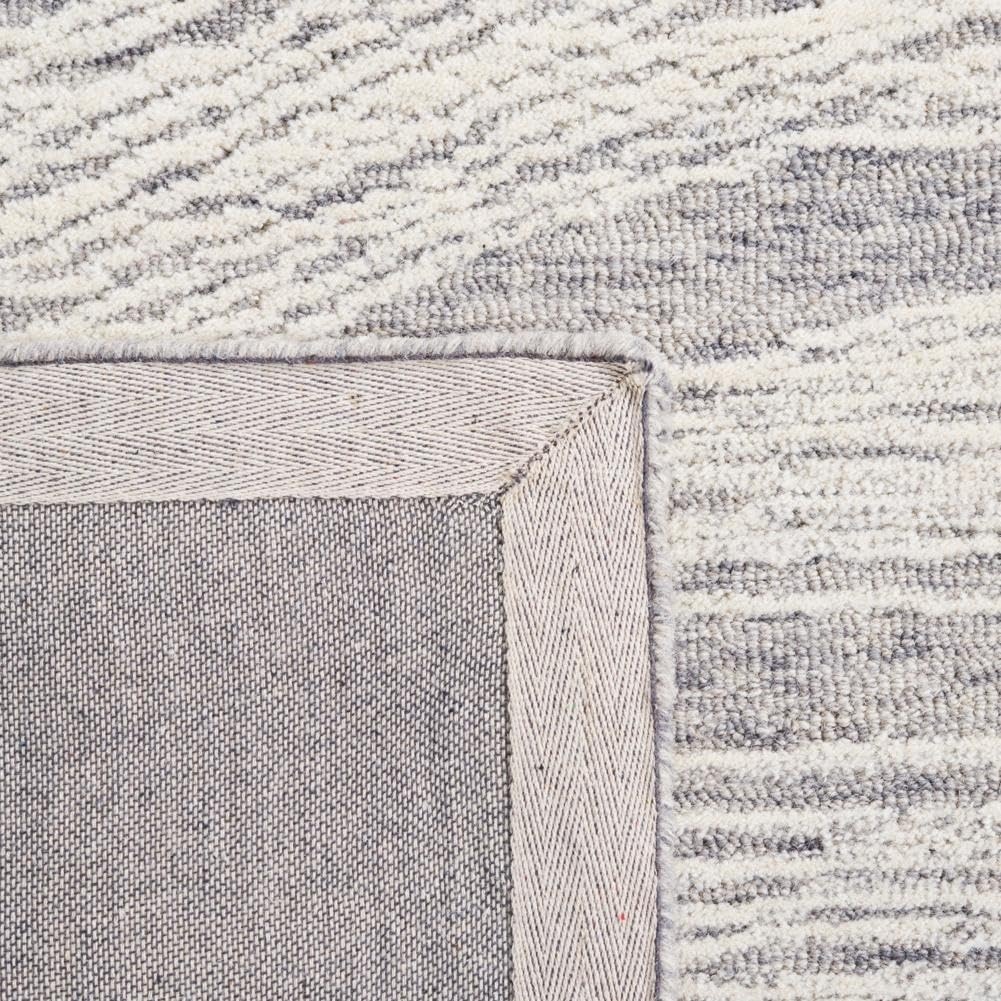 image:imageSAFAVIEH Metro Collection 8 x 10 NaturalIvory MET995A Handmade Premium Wool Living Room Dining Bedroom Area RugGreyIvory