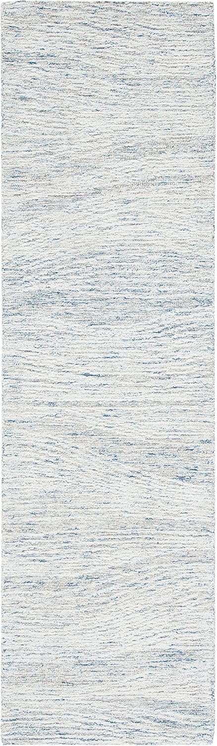 image:imageSAFAVIEH Metro Collection 8 x 10 NaturalIvory MET995A Handmade Premium Wool Living Room Dining Bedroom Area RugLight Blue Ivory