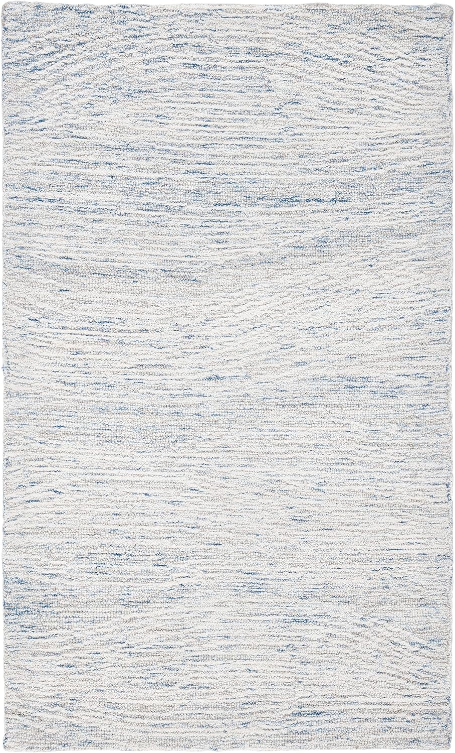 image:imageSAFAVIEH Metro Collection 8 x 10 NaturalIvory MET995A Handmade Premium Wool Living Room Dining Bedroom Area RugLight Blue Ivory
