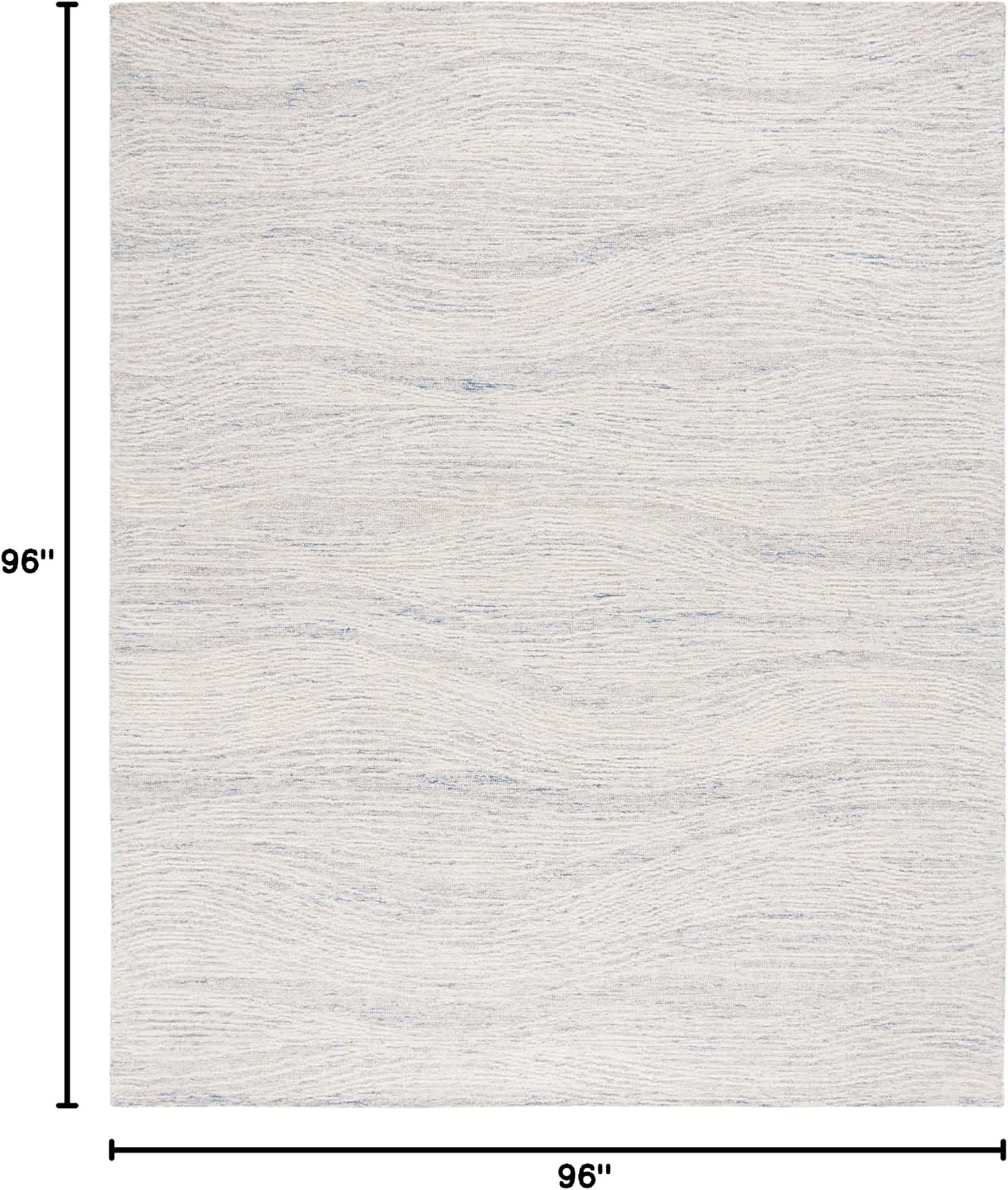 image:imageSAFAVIEH Metro Collection 8 x 10 NaturalIvory MET995A Handmade Premium Wool Living Room Dining Bedroom Area RugLight Blue Ivory
