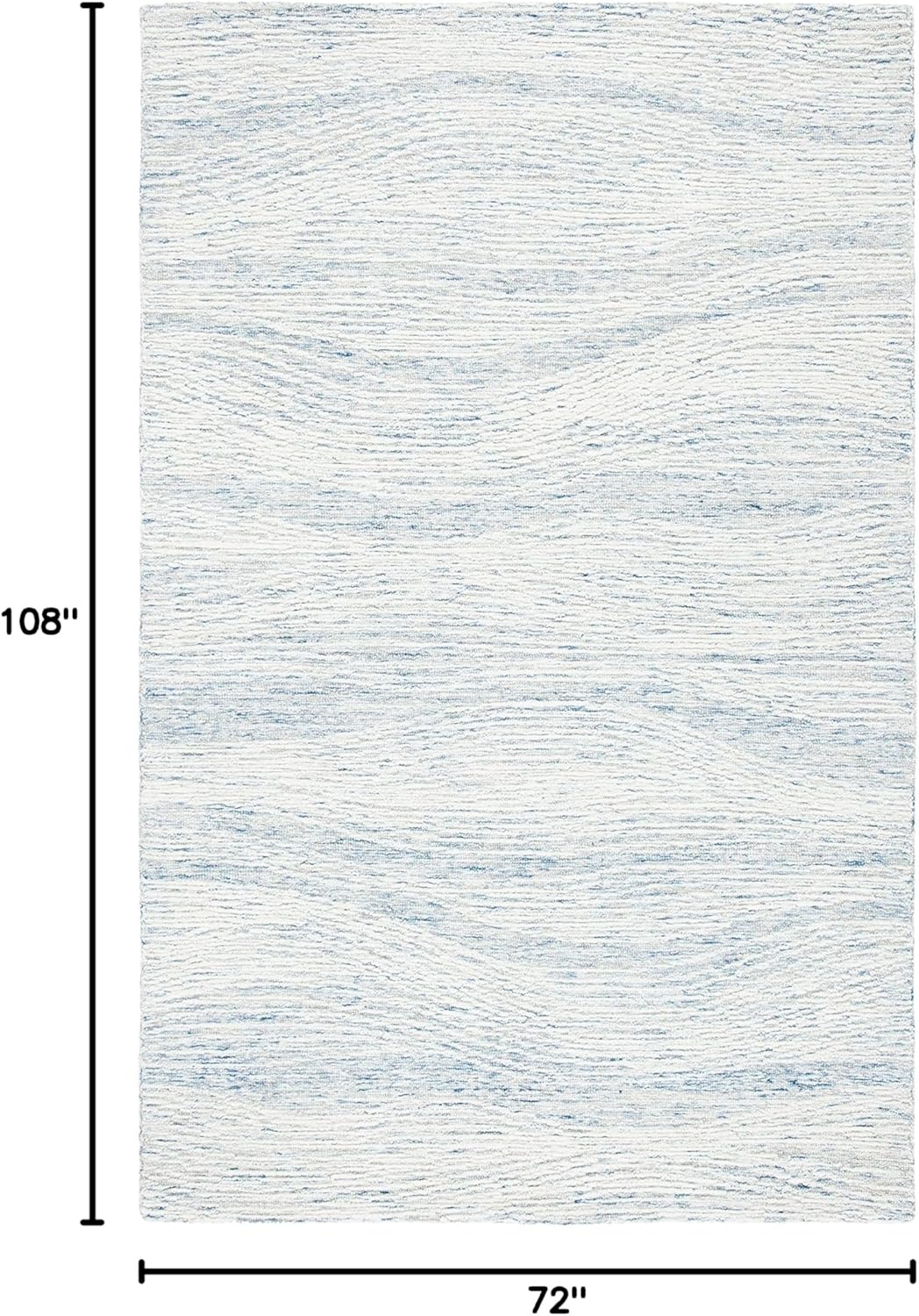 image:imageSAFAVIEH Metro Collection 8 x 10 NaturalIvory MET995A Handmade Premium Wool Living Room Dining Bedroom Area RugLight Blue Ivory