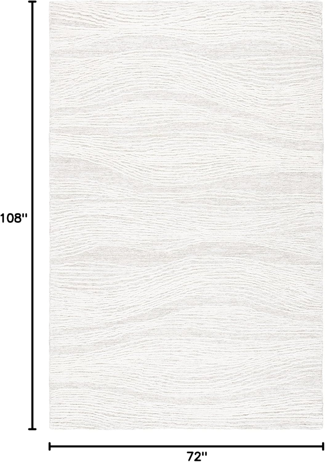 image:imageSAFAVIEH Metro Collection 8 x 10 NaturalIvory MET995A Handmade Premium Wool Living Room Dining Bedroom Area RugNaturalIvory