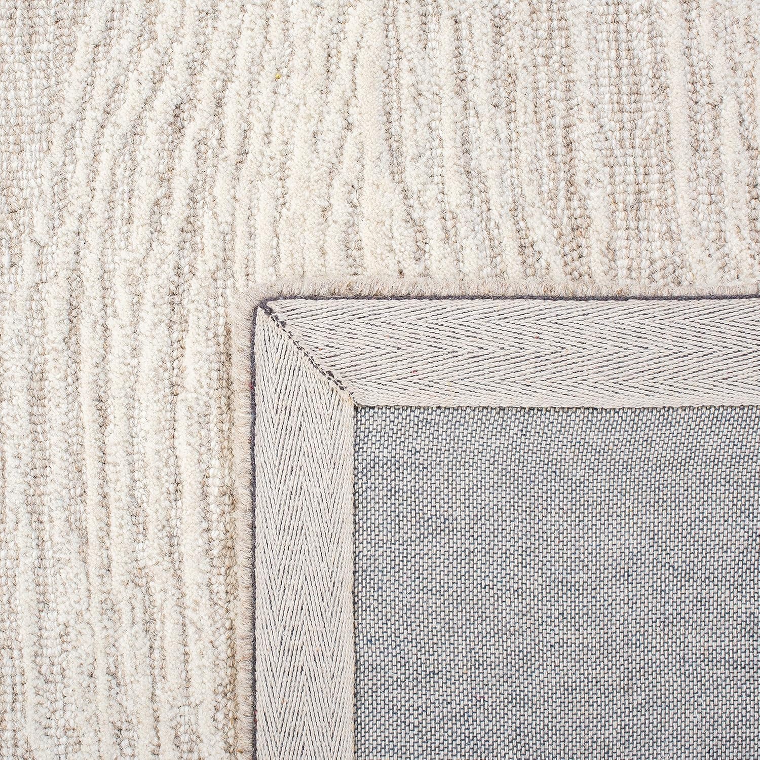 image:imageSAFAVIEH Metro Collection 8 x 10 NaturalIvory MET995A Handmade Premium Wool Living Room Dining Bedroom Area RugNaturalIvory