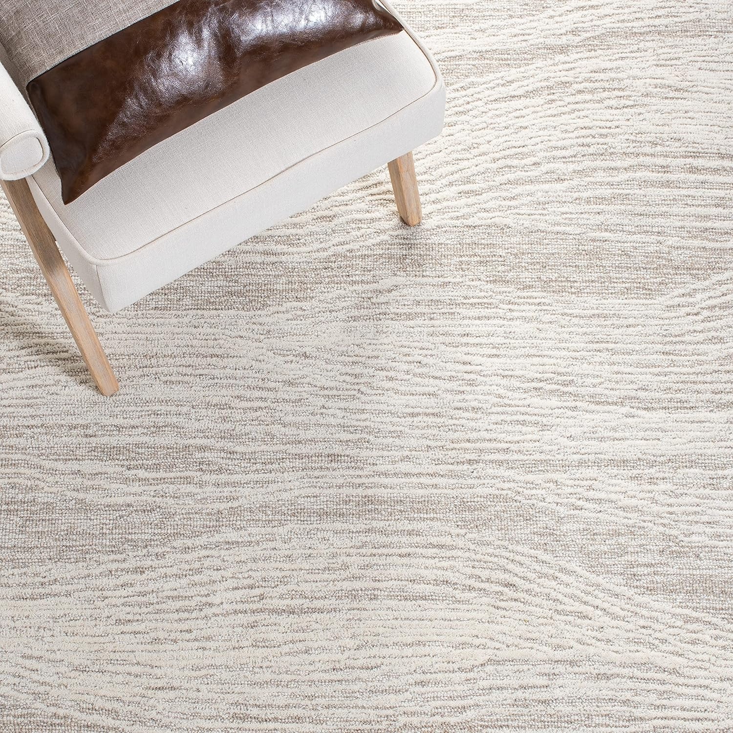 image:imageSAFAVIEH Metro Collection 8 x 10 NaturalIvory MET995A Handmade Premium Wool Living Room Dining Bedroom Area RugNaturalIvory