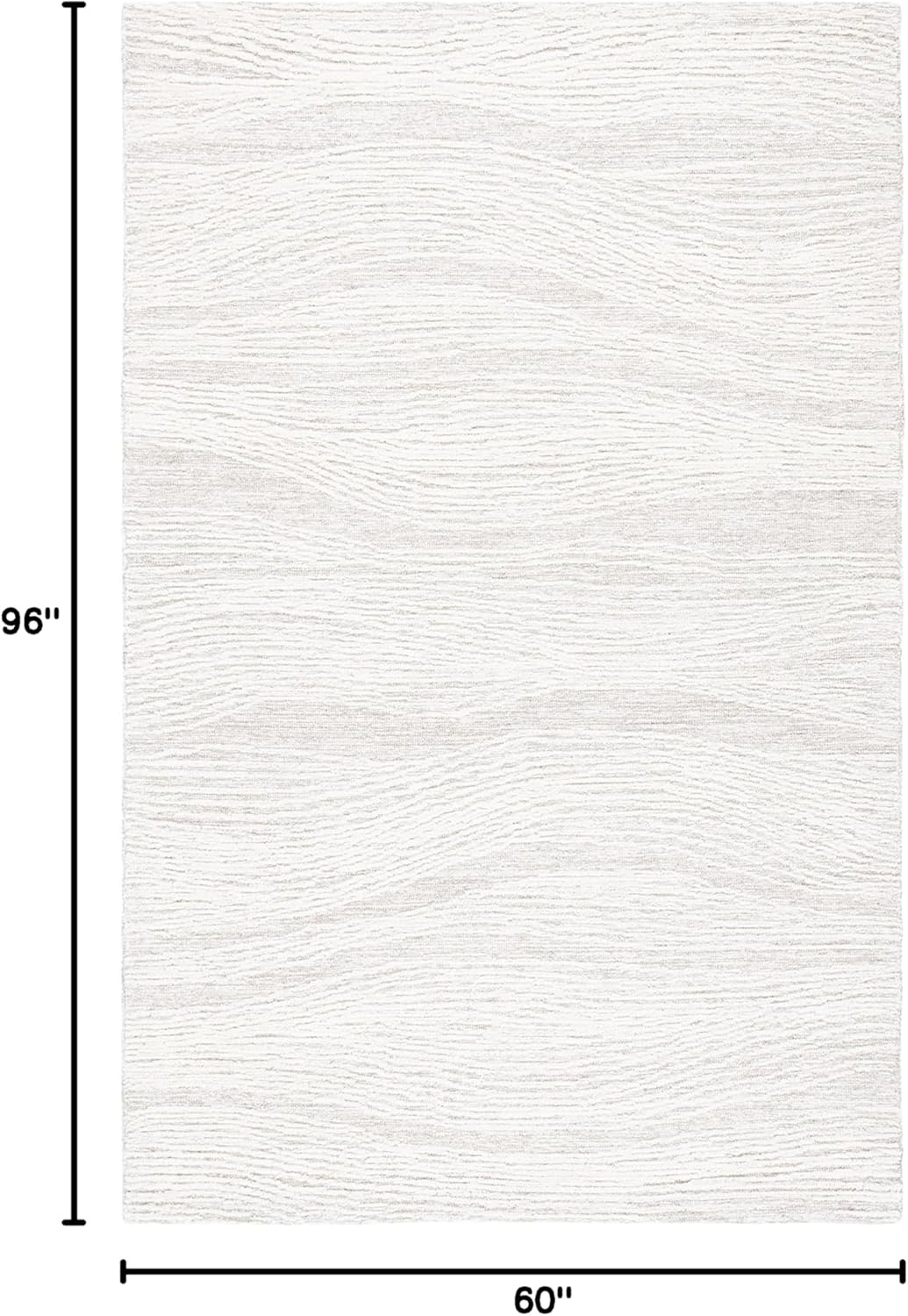 image:imageSAFAVIEH Metro Collection 8 x 10 NaturalIvory MET995A Handmade Premium Wool Living Room Dining Bedroom Area RugNaturalIvory
