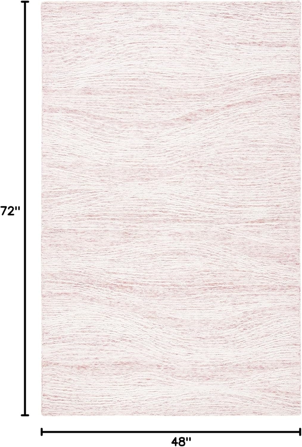 image:imageSAFAVIEH Metro Collection 8 x 10 NaturalIvory MET995A Handmade Premium Wool Living Room Dining Bedroom Area RugPinkIvory