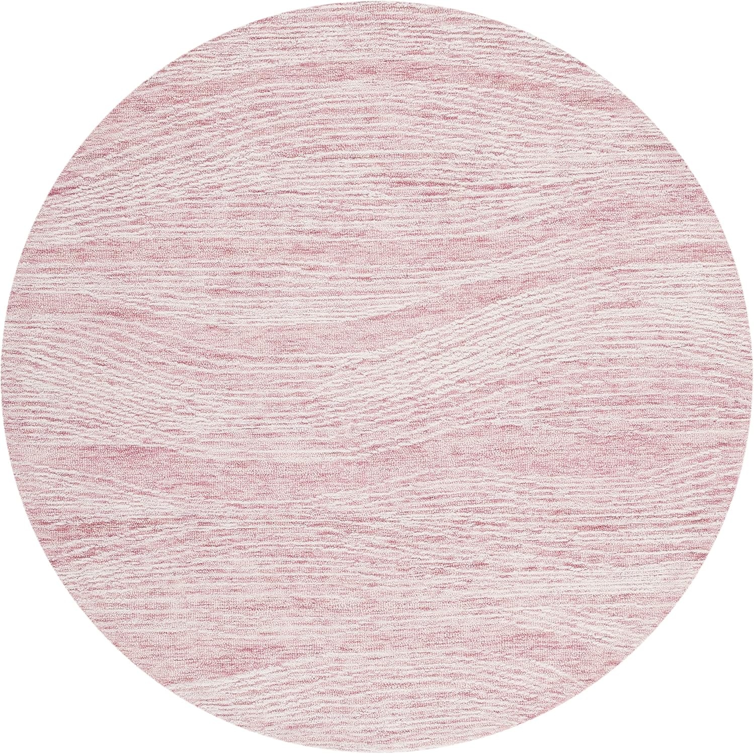image:imageSAFAVIEH Metro Collection 8 x 10 NaturalIvory MET995A Handmade Premium Wool Living Room Dining Bedroom Area RugPinkIvory